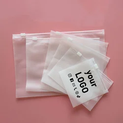Horizontal frosted zipper bag clothing ziplock bag clothing dustproof storage bag underwear socks packaging bag printing logo