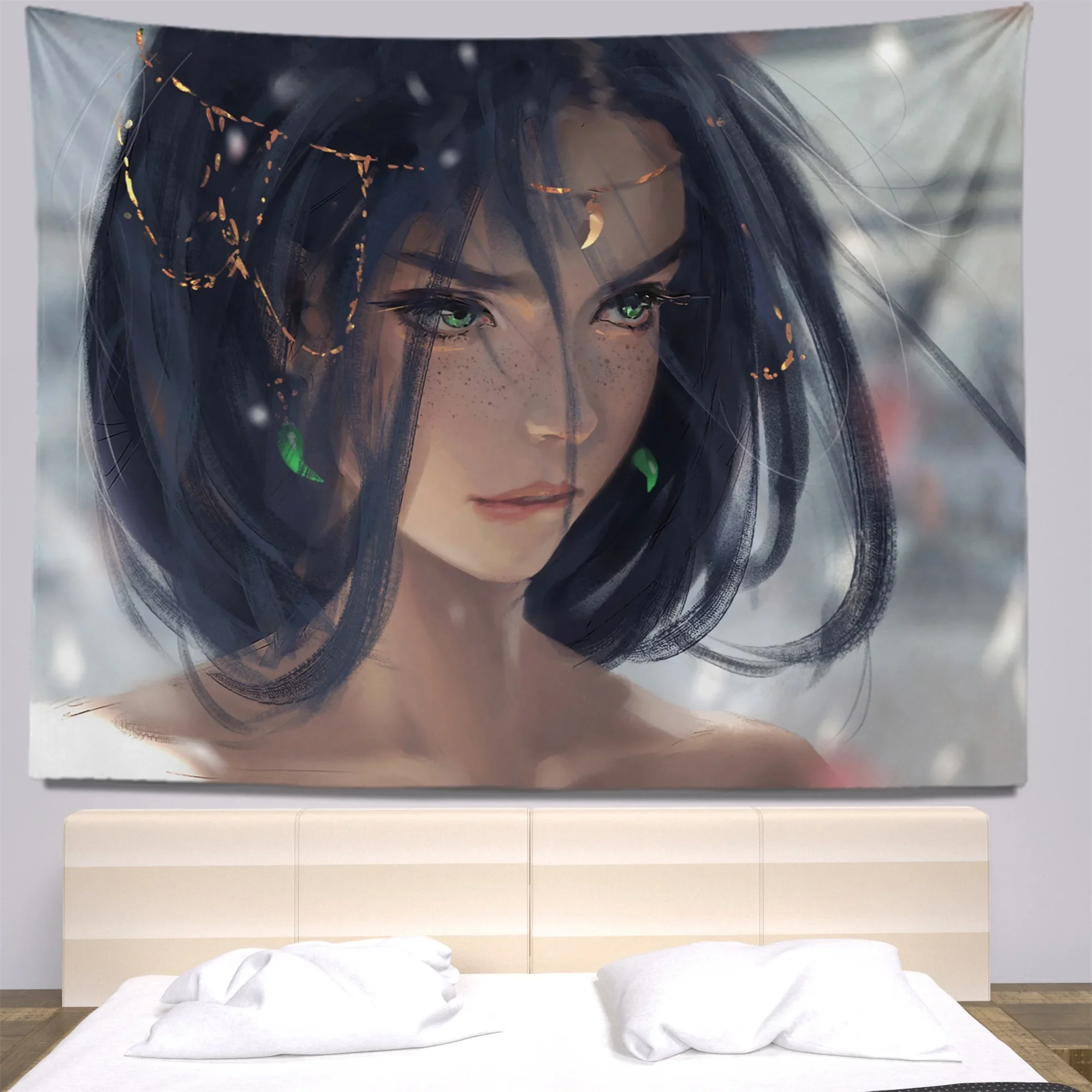 

Ghost Knife Anime Tapestry Wall Hanging Bohemia Dormitory Room Cartoon Home Decor Large Cloth Aesthetic Support Customization