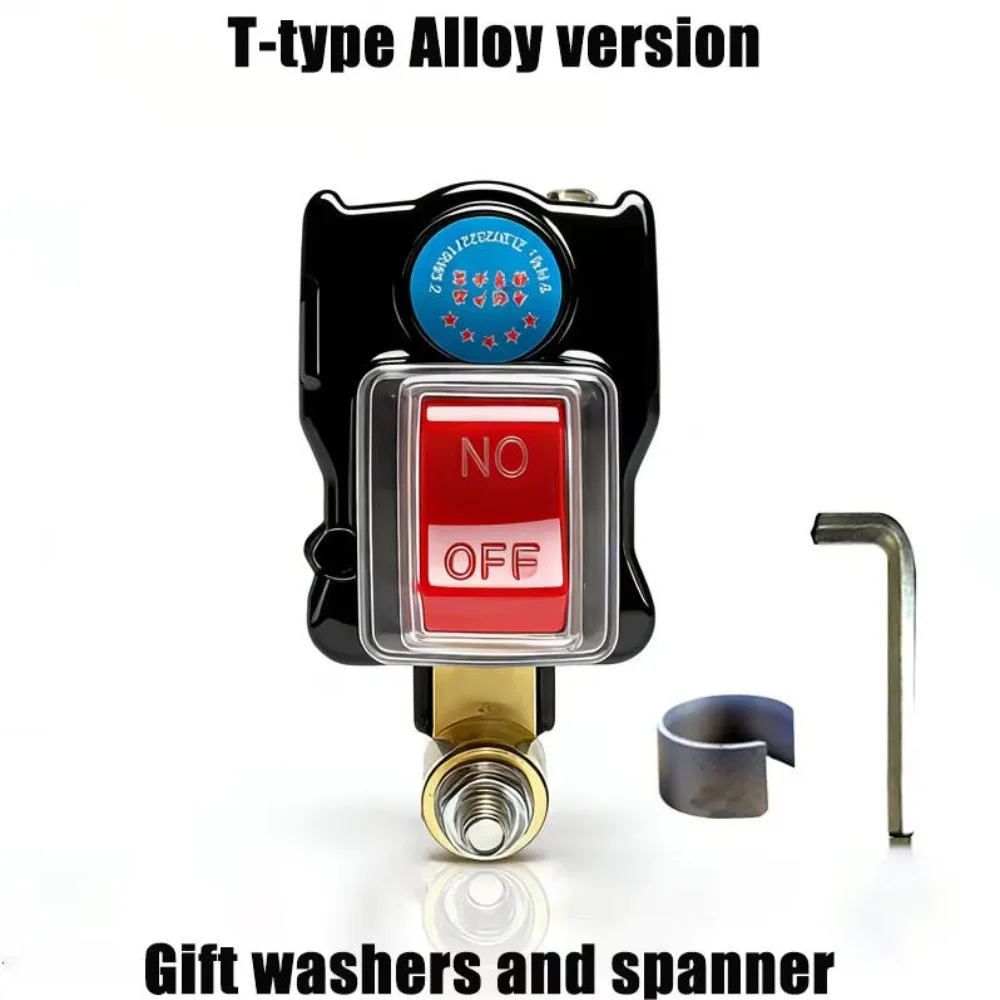 T Type Design Car Battery Disconnect Switch Voltage Digital Display Real Voltage Monitoring Power-Off Switch 12V 24V