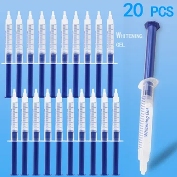 20 unids/lote geles para blanquear los dientes 44% peróxido geles dentales Kit de Gel Oral blanqueador de dientes Gel para dientes blancos herramientas dentales