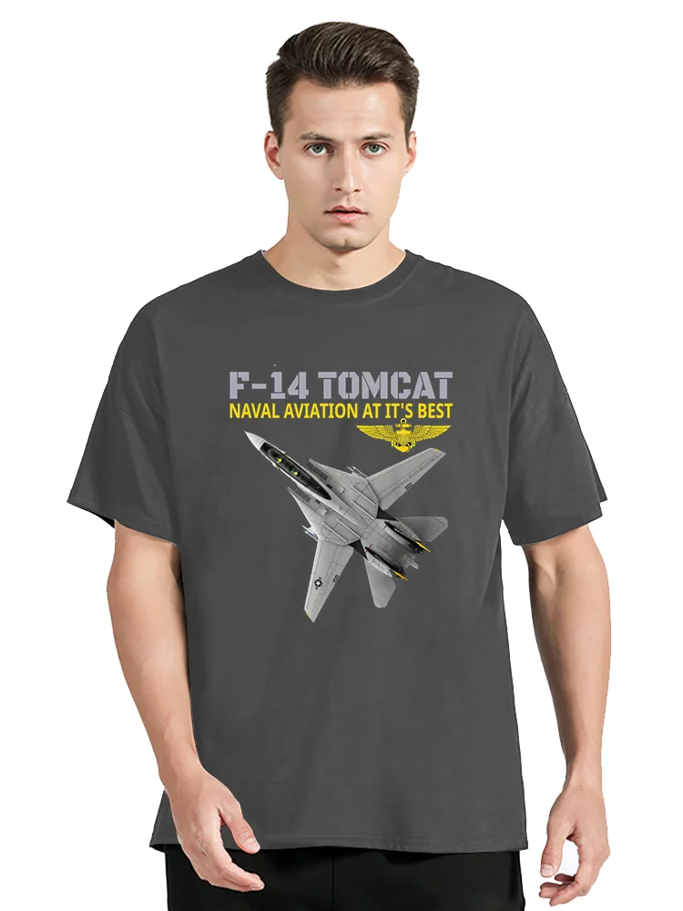 The F-14 Tomcat In Action Naval Aviation At Its Best Men T-Shirt Casual Cotton T Shirt Clothing Oversized Tshirt Tops