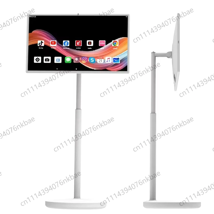 VETO 21.5 24 32 Inch Rolling Portable Smart TV On Wheels, 4K Android TV Built-in Camera