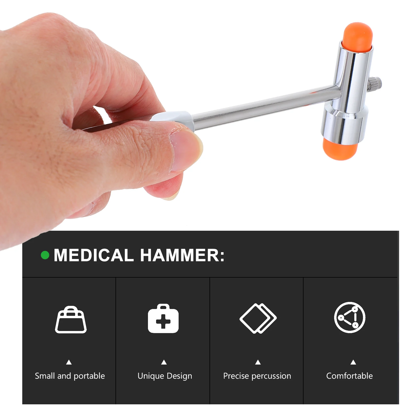 

Percussion Hammer Diagnostic Clinic Reflex Zinc Alloy Neurological Multifunction Multifunctional Small Multipurpose