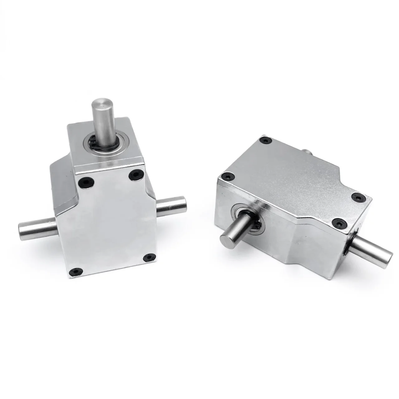 1:1 8MM 12MM Right Angle Commutator Spiral Bevel Gearbox Corner Device Reducer Assembly Single/Double Shaft