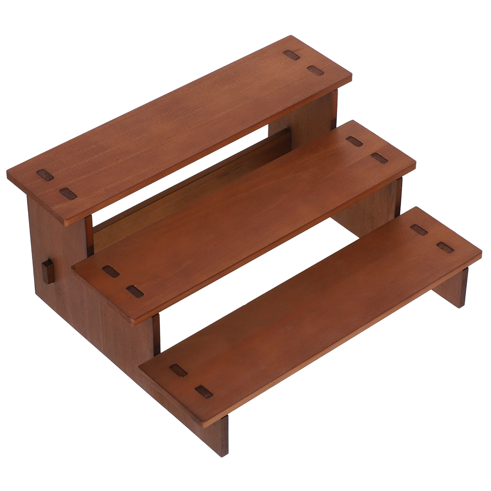 

Solid Wood Storage Display Stand for Bracelets Earrings Vintage Wood Jewelry Organizer Compact Design