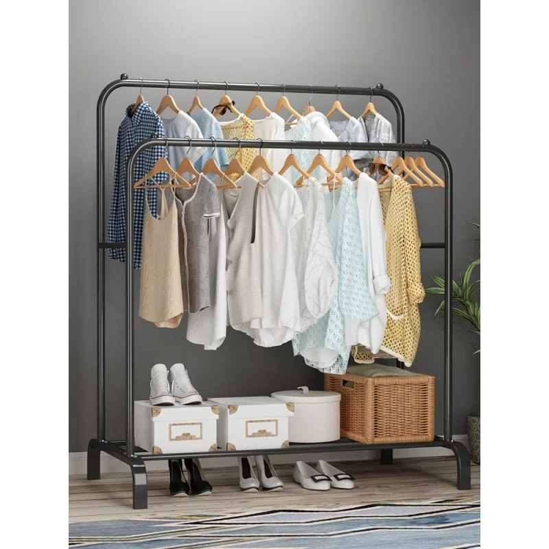 Clothes Hanger Floor Coat Rack Bedroom Drying Rack Simple Clothing Rod Folding Interior Balcony Clothes Hanger Clothes Rack