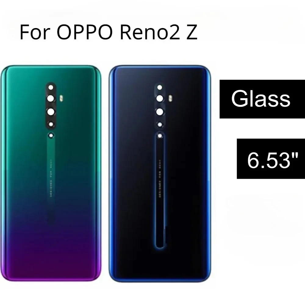 New For OPPO Reno2 Z Reno 2z Battery Back Rear Cover Door Housing Battery Back Cover Replacement OPPO Reno2 F