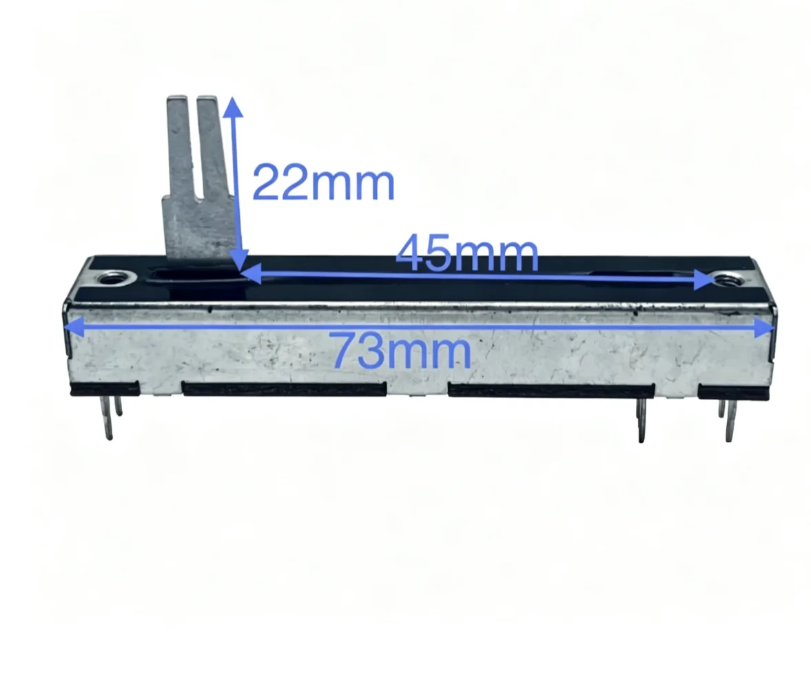 High quality SV453 7.3MM dual direct sliding potentiometer A50K * 2 shaft length 20MM split shaft 1pcs