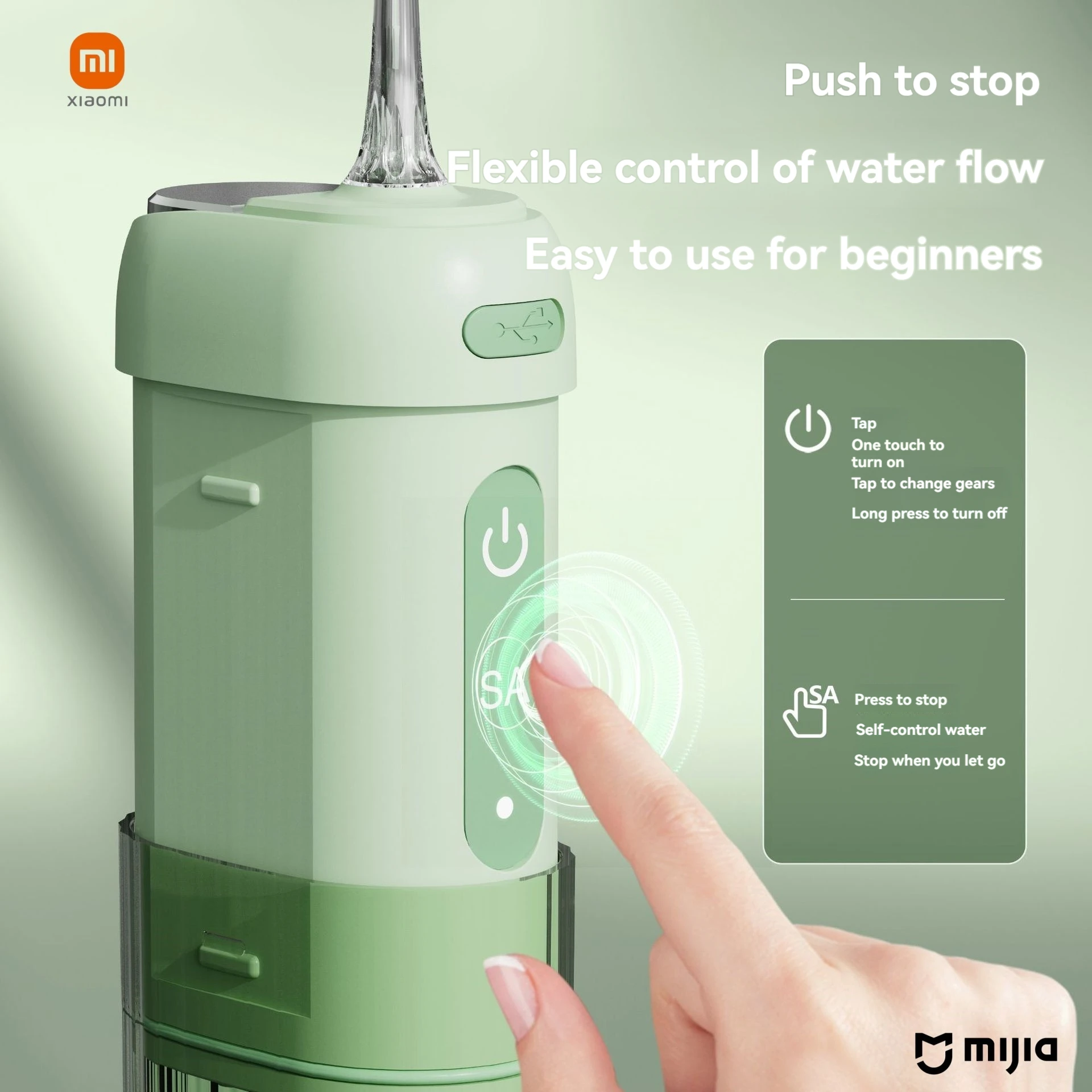 Irrigador Oral portátil xiaomi mijia 2024, dispositivo de limpieza dental eléctrico de 200ML, 3 modos, irrigador impermeable