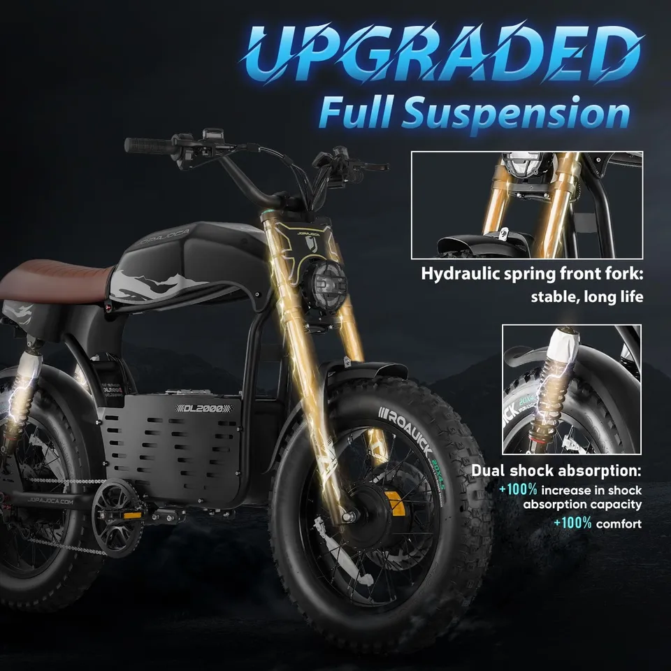 DL2000 4000W Dual Motor Electric Bike 52V 30AH 20'' 44MPH 90Miles image 5