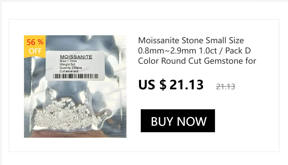 Lab Moissanite Stone Round Cut D Color VVS1 0.1ct-12ct Lab Grown Gemstone Charms for Jewelry Making Pass Diamond Tester