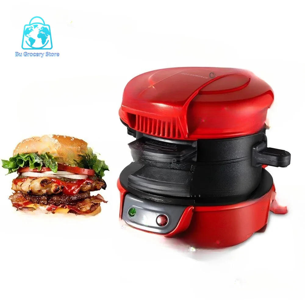 Multifunctional Burger Maker Grill Pan For Eggs Steak Sandwich Breakfast Cooker Electric Hot Plate