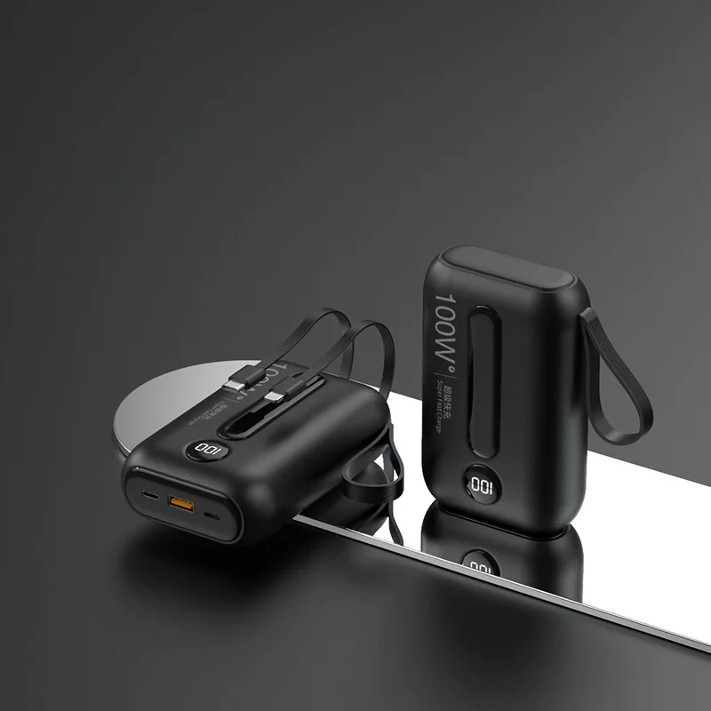 Super Fast Charging with Its Own Cable Power Bank 20000mAh Large Capacity Mini Portable Compact Mobile Power Supply