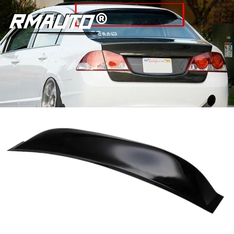 

Car Rear Window Roof Spoiler Wing Lip Visor Glossy Black For Honda Civic 4 Door Sedan 2006-2011 Car Accessories Exterior Part