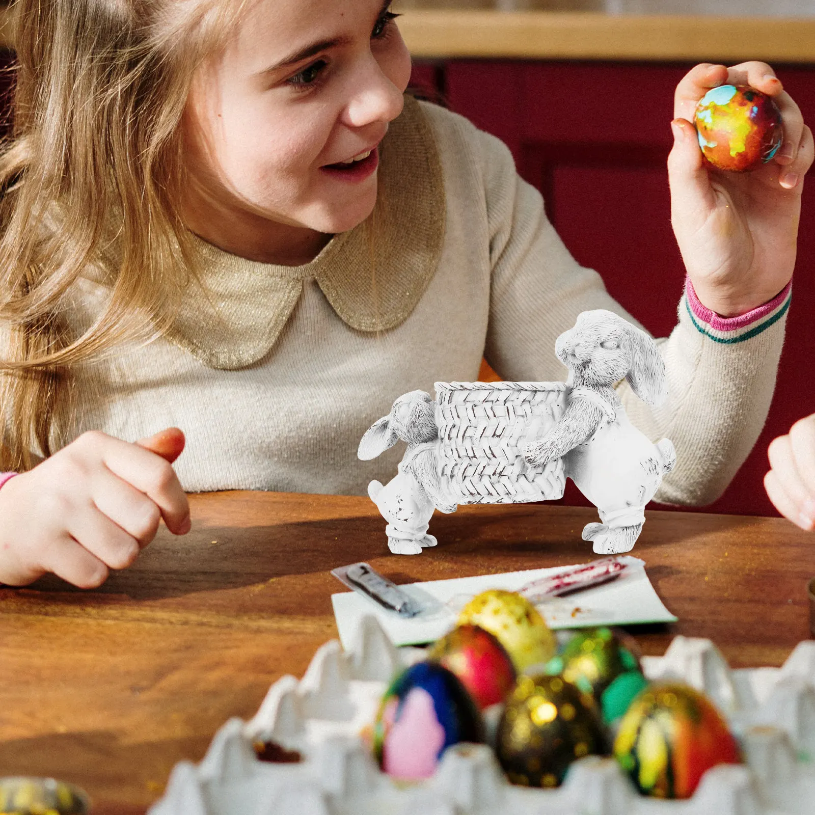 

Компактный держатель для ручек в форме животного, забавный чехол для карандашей в виде кролика, милый настольный органайзер для канцелярии на Пасху