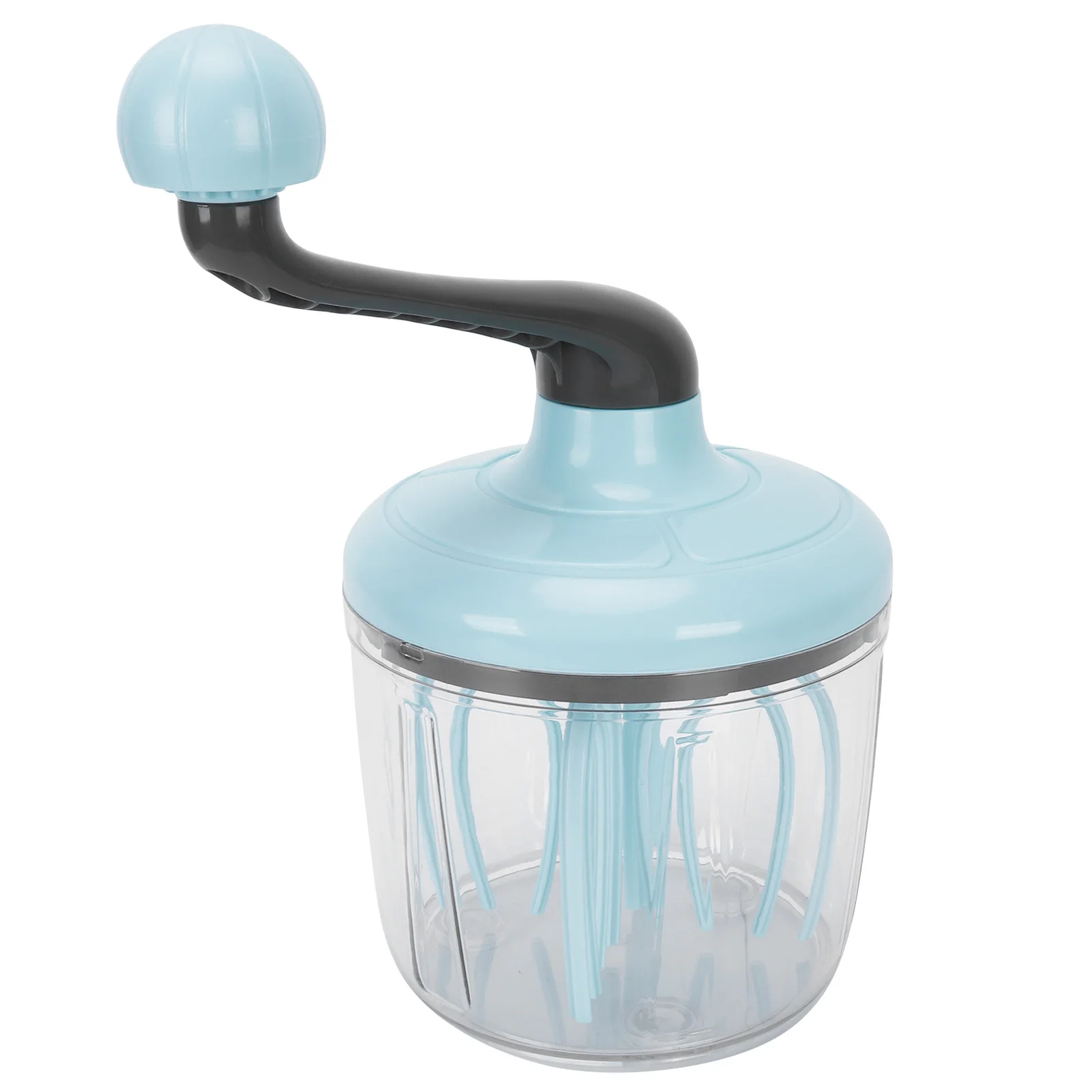 Herramienta para agitar crema Batidor de huevos semiautomático respetuoso con el medio ambiente Batidor de huevos con manivela 4 ejes giratorios para herramientas de cocina