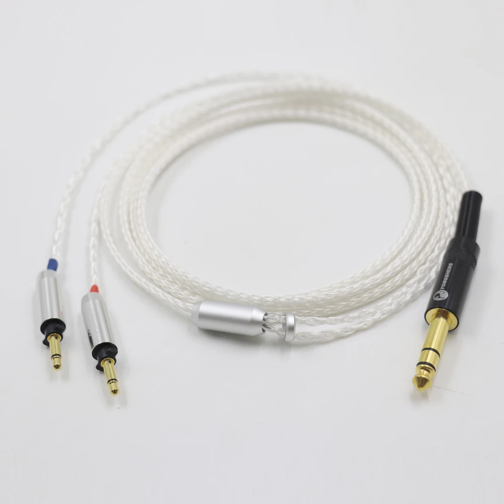 

HIFI 16 Core Single Crystal Pure Silver Final SONOROUS IV VI VIII X Headphone Balance Cable 2.5/3.5/4.4mm Headset Wire