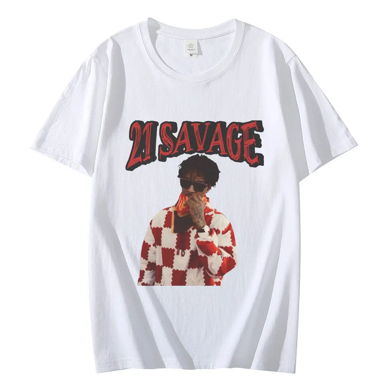 

Rapper 21 Savage Graphic T Shirts Hip Hop Trend Vintage Short Sleeve T-shirt Unisex Fashion Casual Cotton T-shirts Streetwear