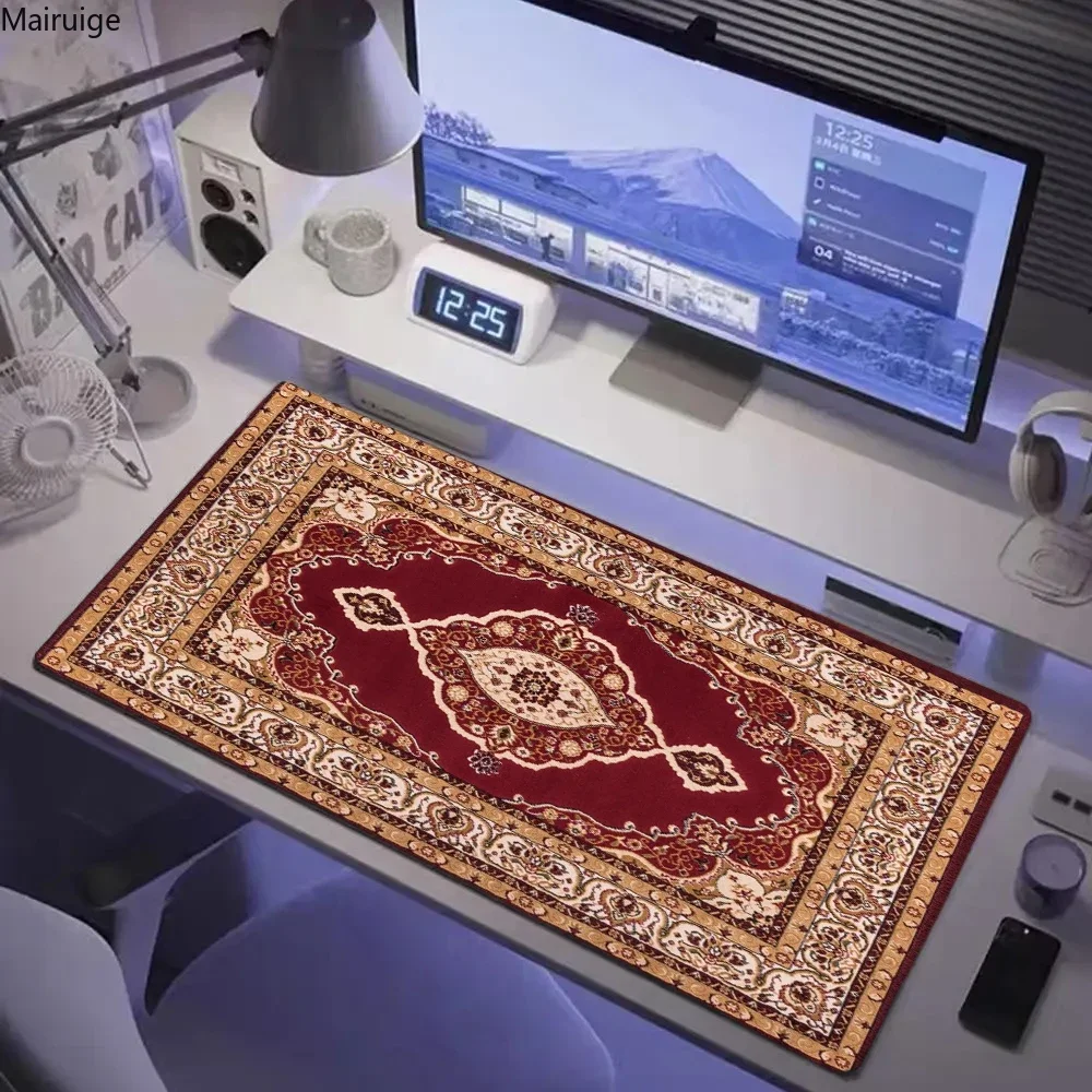 Persian Carpet Prayer Rug Mouse Pad Desktop Office Accessories Gamer Computer Desk Accessory Keyboard Mousepad anti-slip rubber