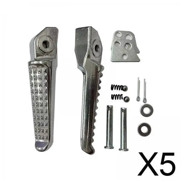 

Motorcycle Rear Passenger Foot Pegs Stainless Steel Durable Footrest Pedals Repair Parts Easy Installation for Touring