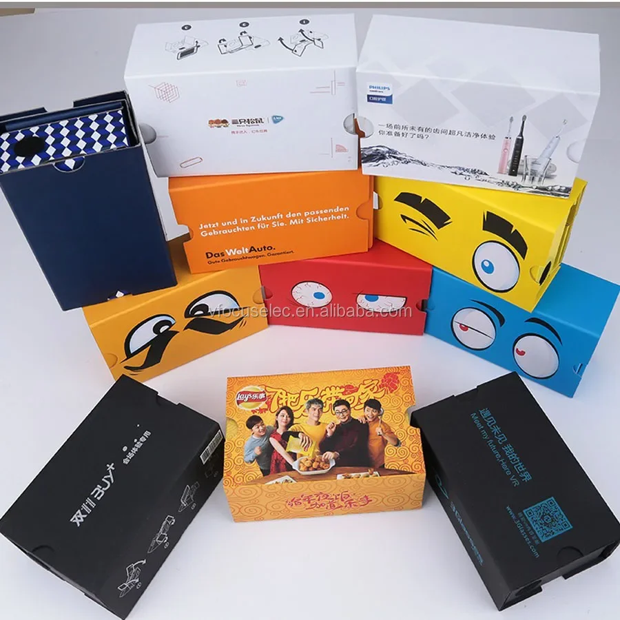 

Печатные очки Google Cardboard 3.0 VR V3 Картон виртуальной реальности VR Viewer Картон 34 мм