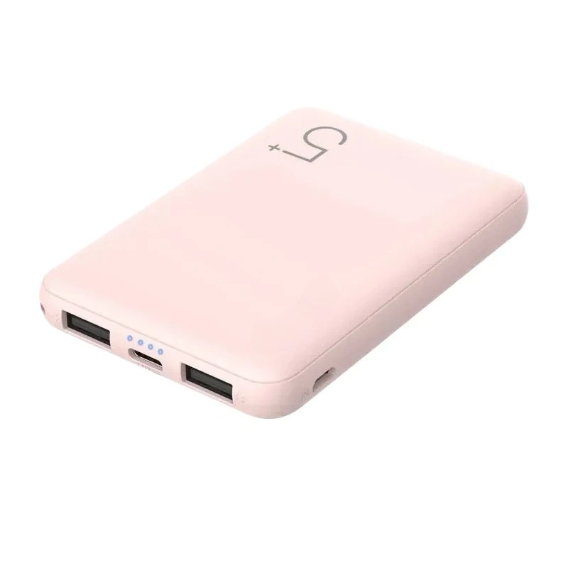New 5000mAh 10W 5V 2A Polymer Portable Phone Charger Type C Power Bank for IPhone Xiaomi Mi Power Bank with green/Pinkish Colour