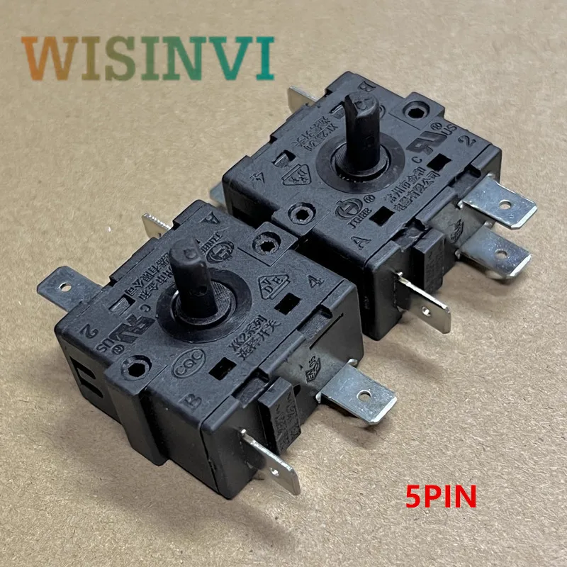 1PCS XK2 XK234-7 25T125 series heating rotary selection switch circulating gear 6pin 4gear& 5pin 4gear 15A250V 26A125V