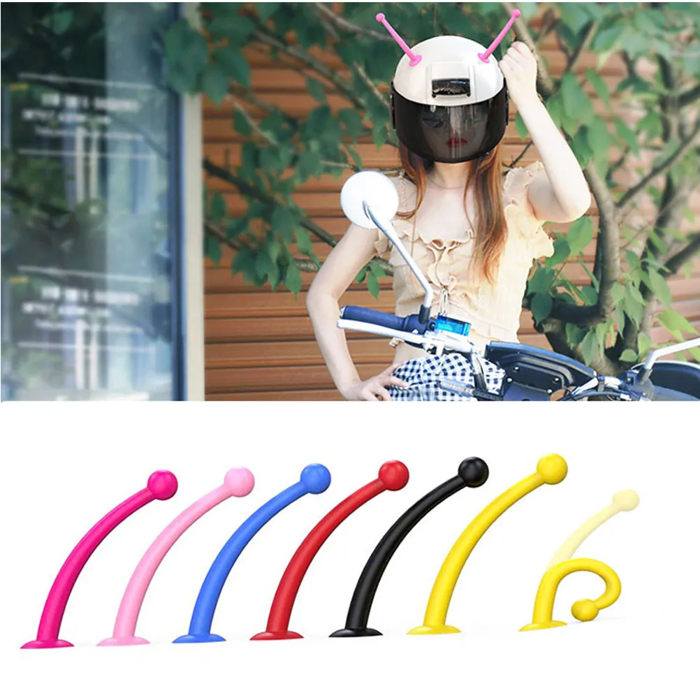 

1Pair Silicone Bee Tentacle Antennae with Double-Coated Suction Cup for Motorcycle Bike Cycling Helmets Non-Scratch