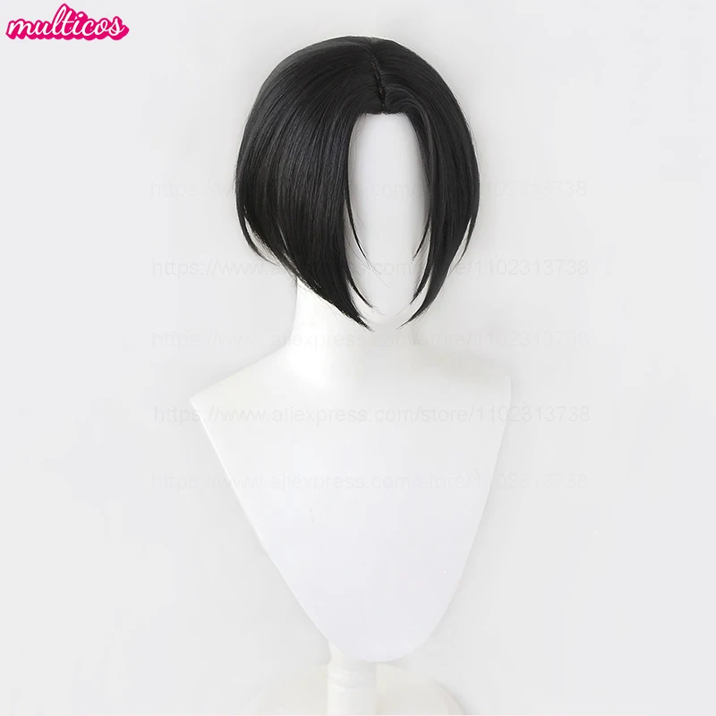 Peluca de Cosplay Oosaki Nana de alta calidad, peluca Nana Osaki, cuero cabelludo negro corto, pelo sintético resistente al calor, pelucas de Anime para Halloween + gorro