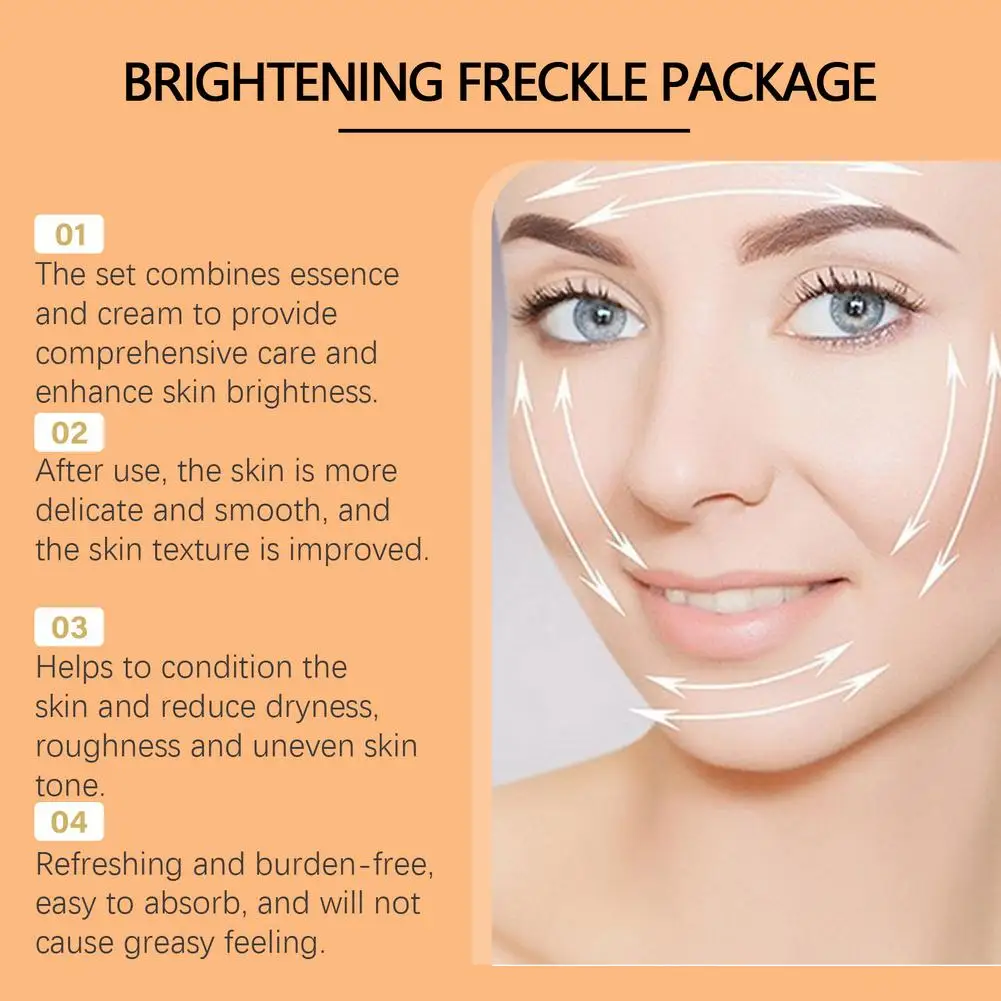 البابايا كريم تبييض أساسي إزالة النمش تفتيح التصبغ الداكن مجموعة تنعيم البقع مجموعة كريم ترطيب الوجه #3