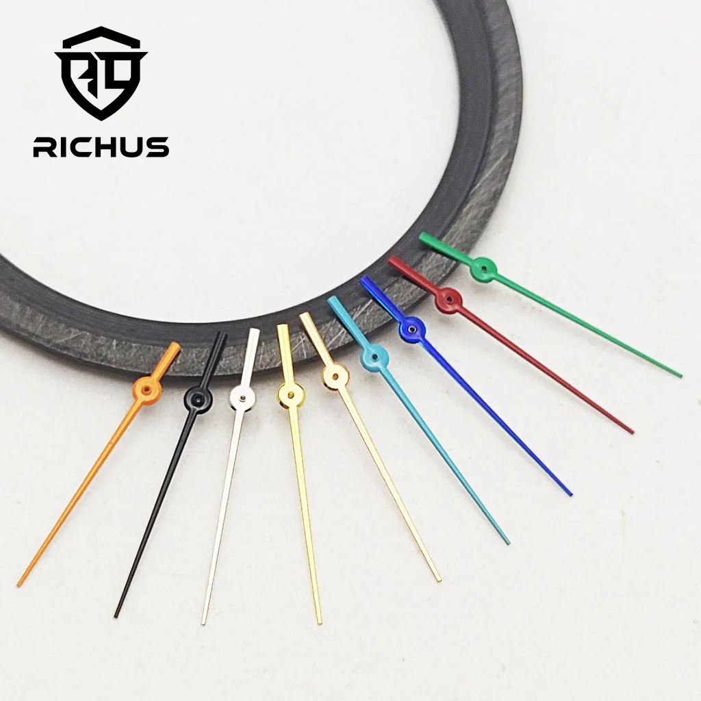 Manecillas de reloj RICHUS plateadas/doradas/oro rosa/negras/azules compatibles con movimiento NH34 NH35 NH36 ETA2824 2836 Miyota8215-DG