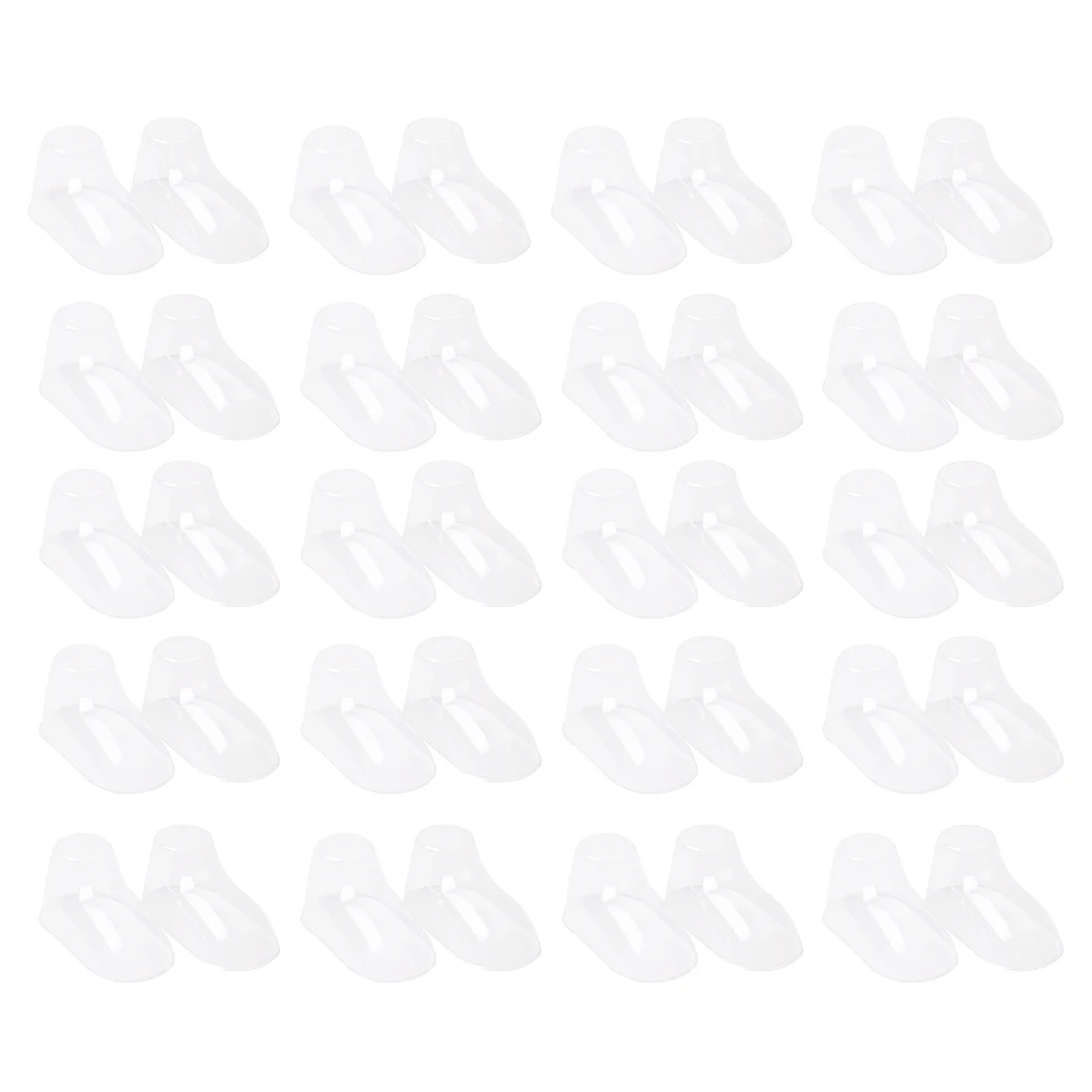 

100 Pcs Baby Socks Stuffed Animals PVC Shoe Forms Newborn Feet Molds Kids Shoes Display Clear Holders