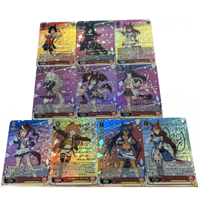 

10 листов флэш-карт Tokai Teio водка Hishi Amazon Pretty Derby Diy серия преломлений Аниме Коллекция экшн-фигурок подарки