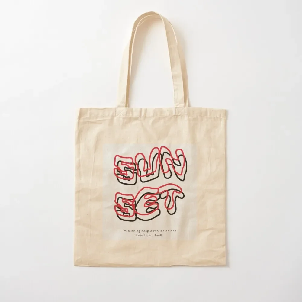 SUNSET Tote Bag Big bag canvas tote bags shopper bag women canvas custom tote