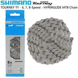 SHIMANO Tourney CN HG40 6/7/8 Speed MTB Bike Chain 116L HYPERGLIDE for Mountain Bike Original Bicycle Parts