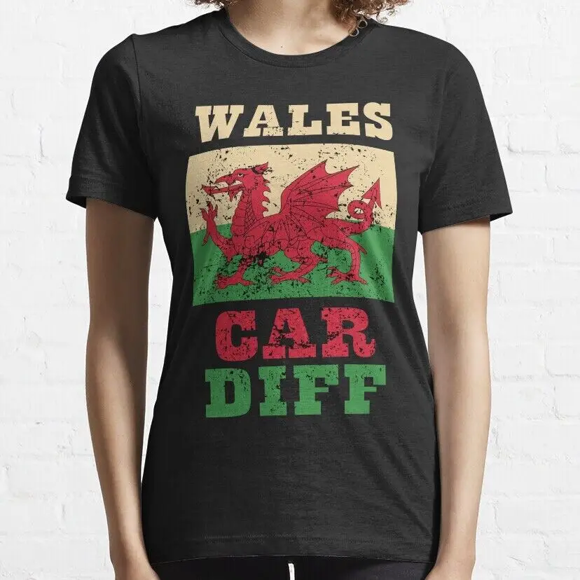 Welsh Flag Essential    Anime Graphic T-shirts unisex Short Sleeve Tees Vintage High Quality 100%Cotton