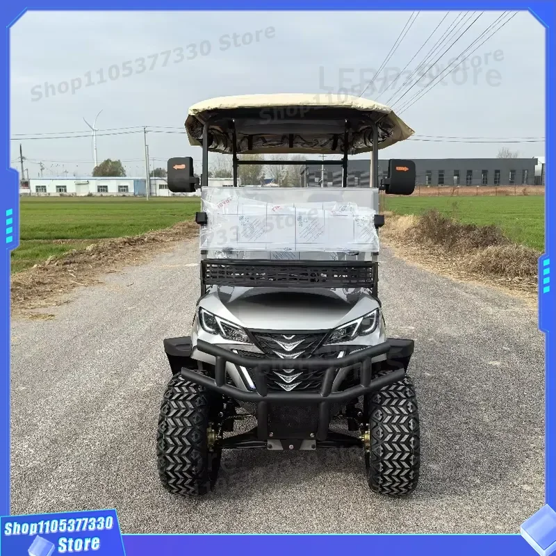 New Design 2 Seater Electric Golf Cart 60V Battery Durable Metal Frame Multiple Seating Options Factory Direct Price for Sale