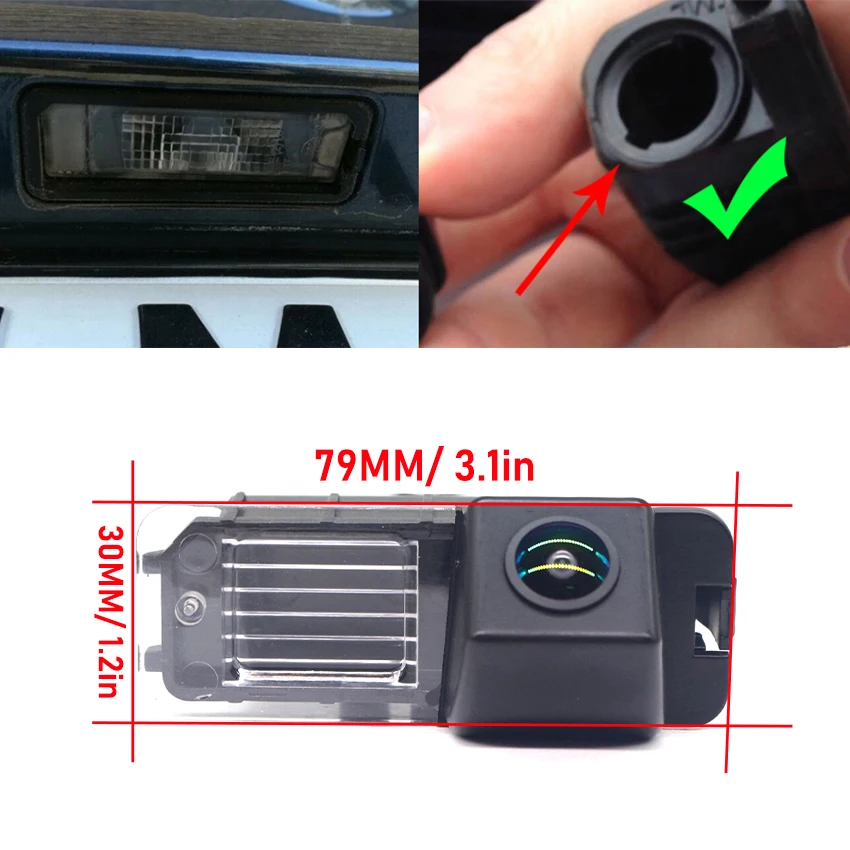 Backup Rear View Camera For Volkswagen For VW Polo 4 2002~2009 MK4 9N 4Q 9N3 Hatchback license plate Camera parking Camera view 3