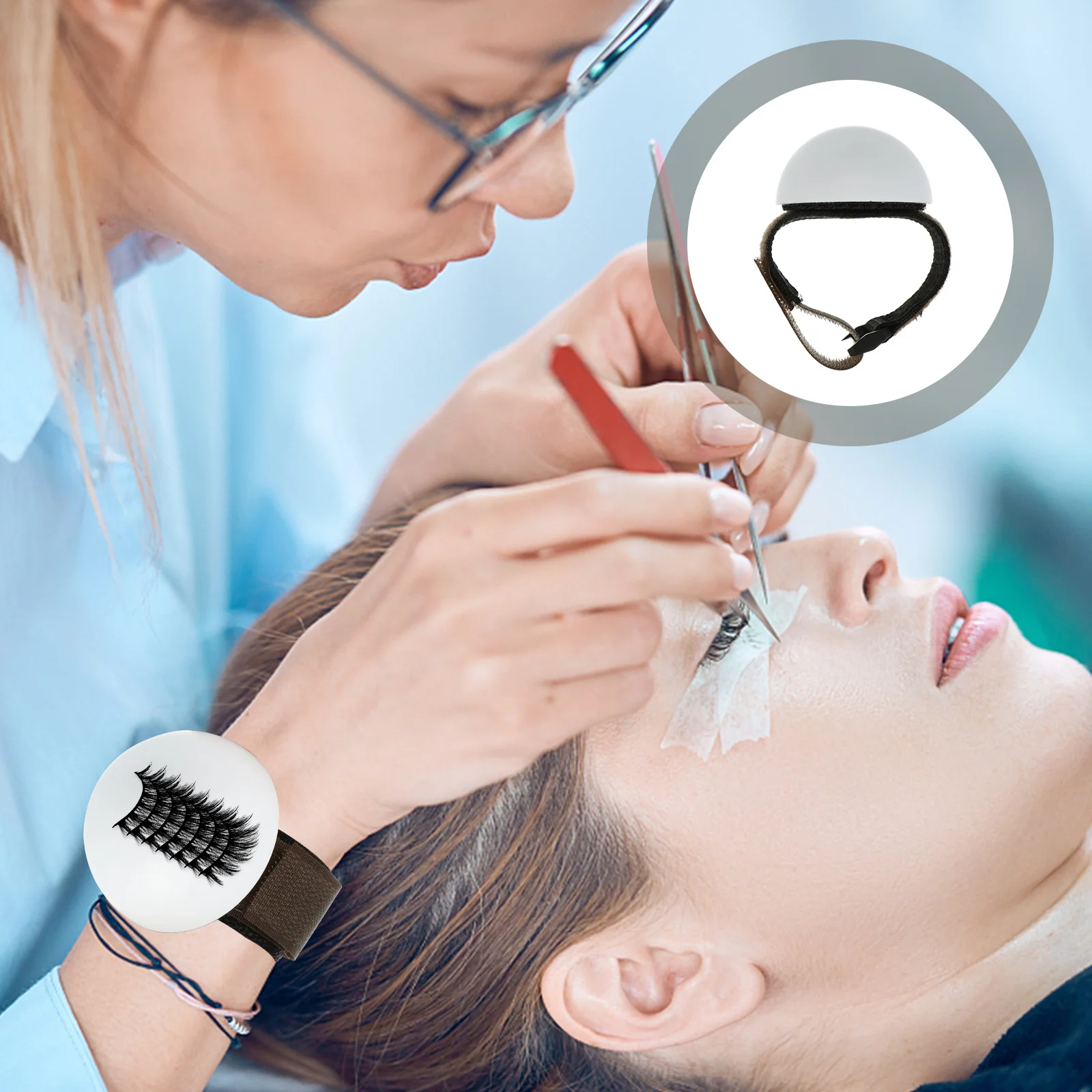 

Eyelash Extension Lash Pallet Adjustable Strap Wrist Holder Tray Lightweight Durable Lash Extension Tool Comfortable Use