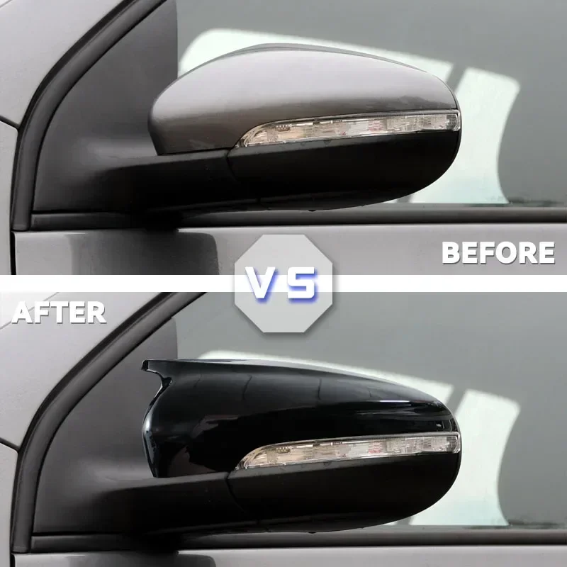 For Volkswagen Golf 6 MK6 GTI GTD 2009-2013 Carbon Fiber Pattern Mirror Case Black Side Wing Rearview Mirror Cover