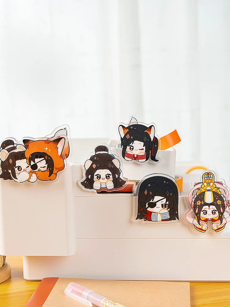 

Tian Guan Ci Fu TGCF Cosplay PP Clip Stationary Paper Document Ticket Binder Game Around Marking Clips Xie Lian Folder Clip Toy