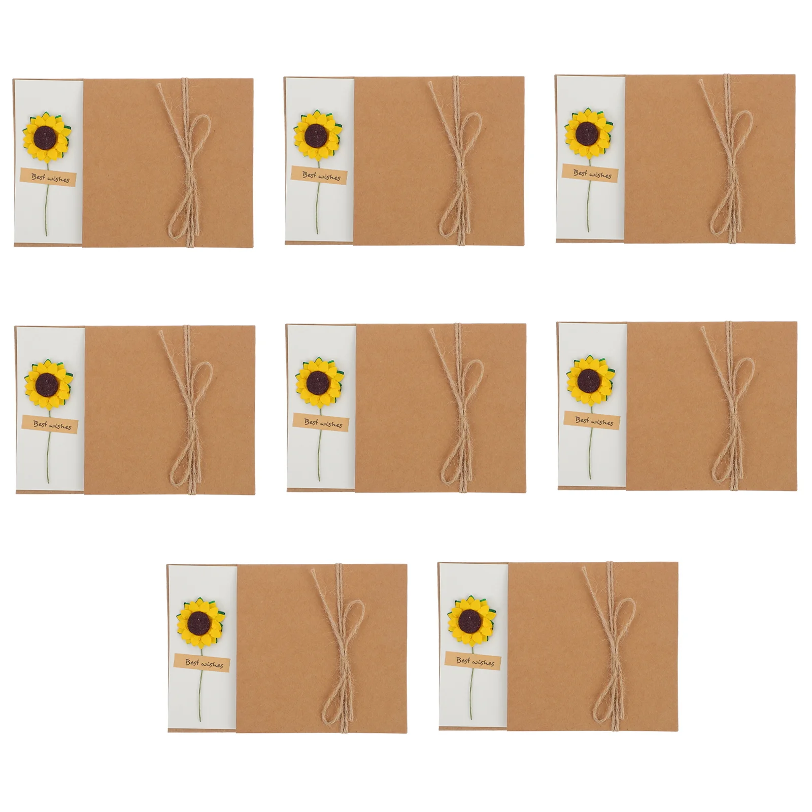 

8 Pcs Cards High Class Material Durability Greeting Flower Paper Birthday Blessing Cards Holiday