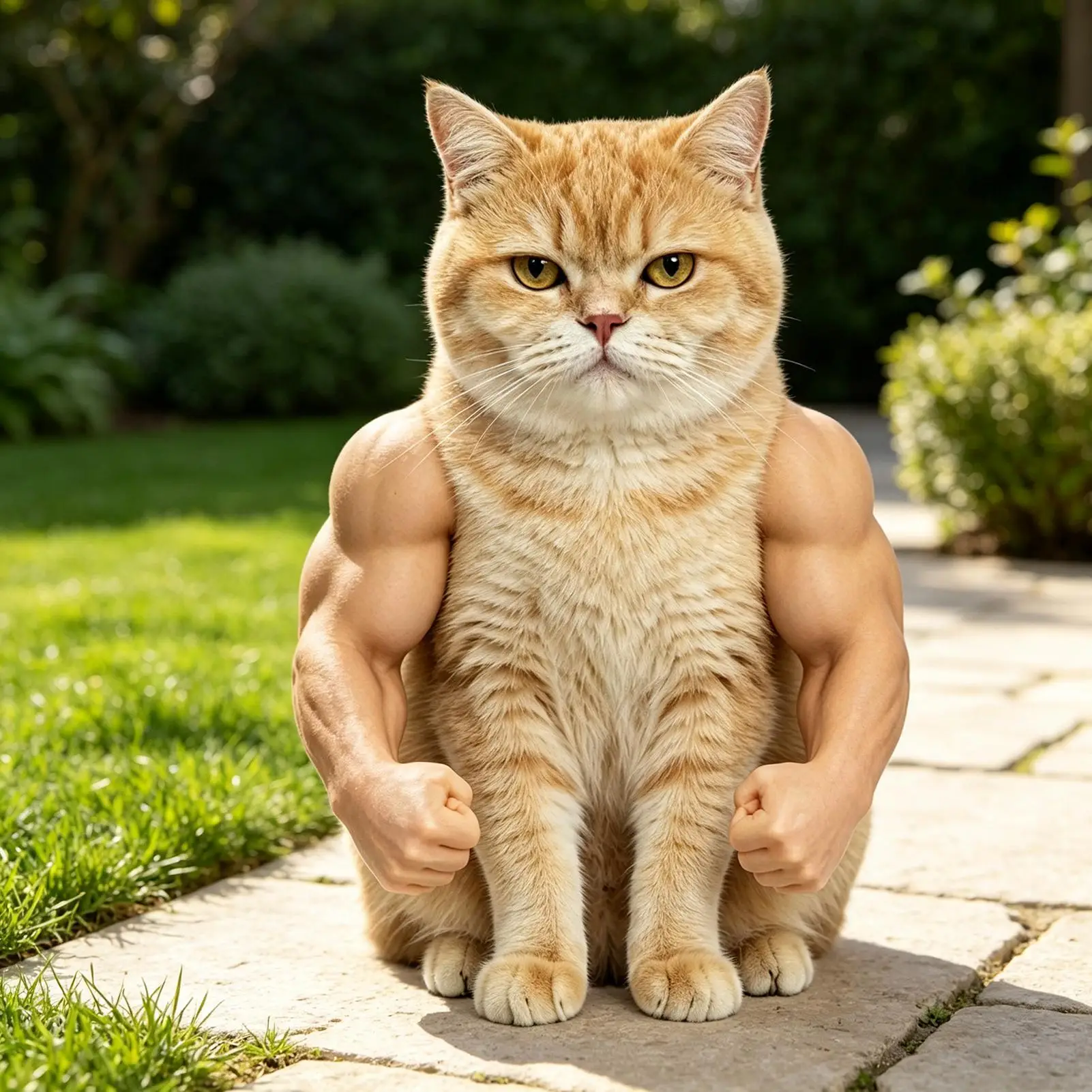 Lustiger Katzen-Muskelarm 3D-Gedruckter Unbesiegbarer Muskelarm Interaktives Hals-Hängespielzeug für Haustiere Cosplay-Kostüm-Requisiten Hundezubehör – Detail 6