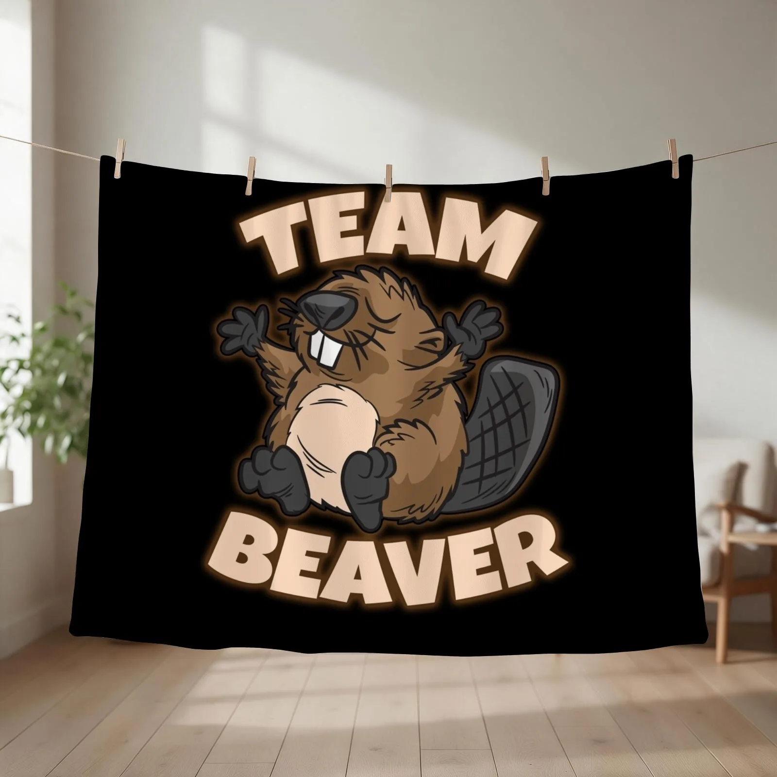 Team Beaver Throw Blanket blankets and throws Luxury Thicken Kid'S Furrys Blankets