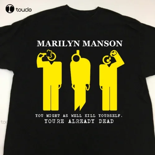 Marilyn Manson You Might As Well Kill Yourself Black Uni S-234Xl T-Shirt V1404 baseball tee