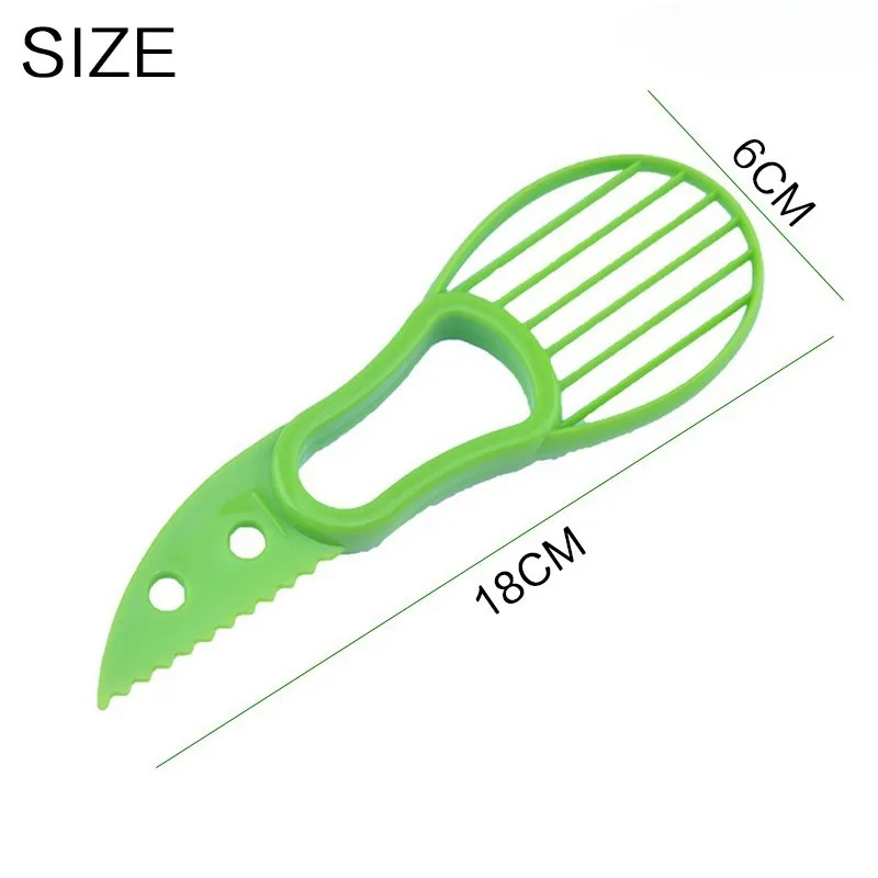 1PC 3 in 1 Avocado Slicer Shea Corer Butter Fruit Peeler Cutter Pulp Separator Plastic Knife Kitchen Vegetable Tools 5