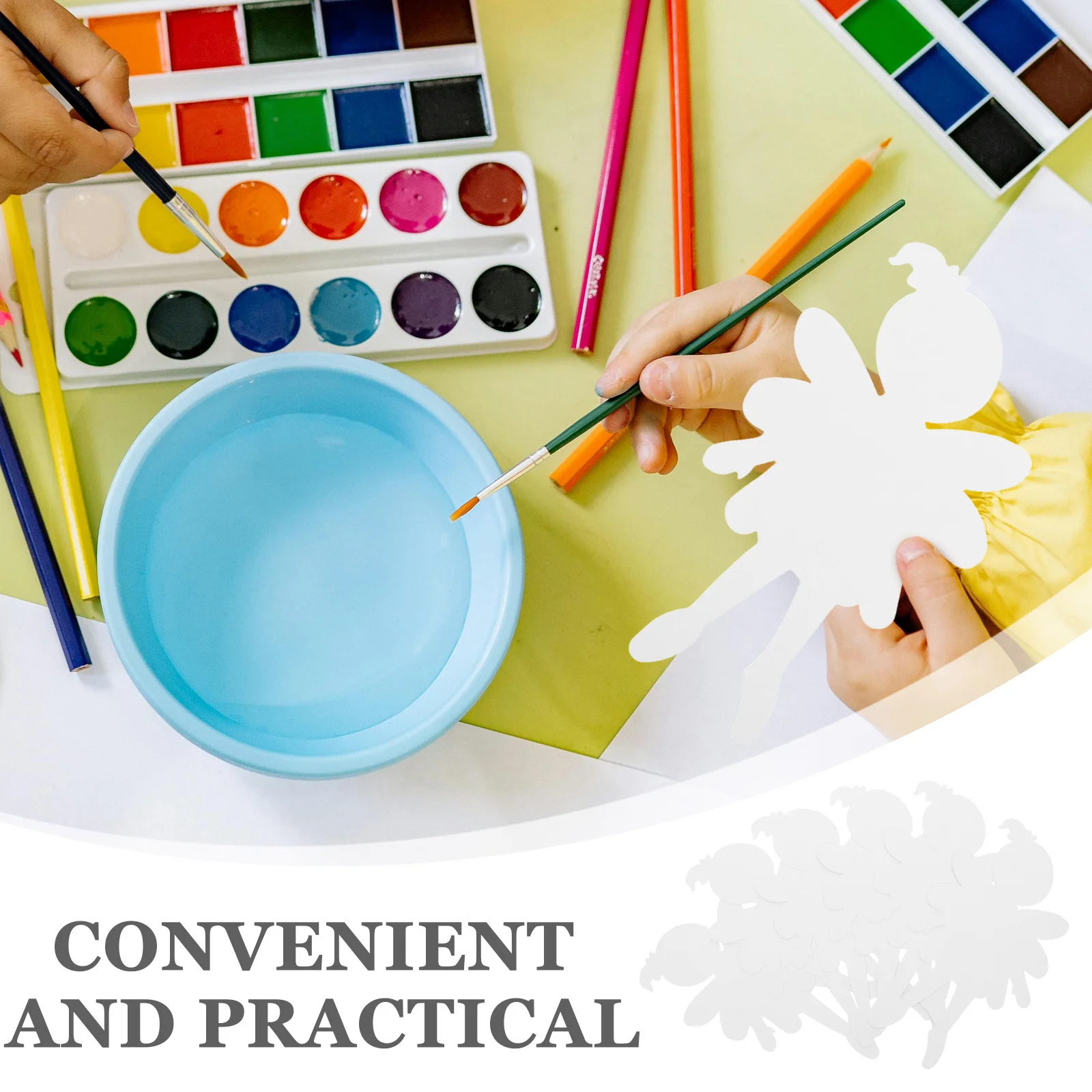 20 قطعة من الورق المقوى الأبيض القواطع ورقة فارغة شخصيات للوازم الفنية دهان داي الحرف ديكور الفصول الدراسية ما قبل المدرسة #5