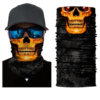 Motocross balaclava máscara facial 3d crânio secagem rápida bicicleta chapéu esporte bonés lavável máscara facial da motocicleta headwear