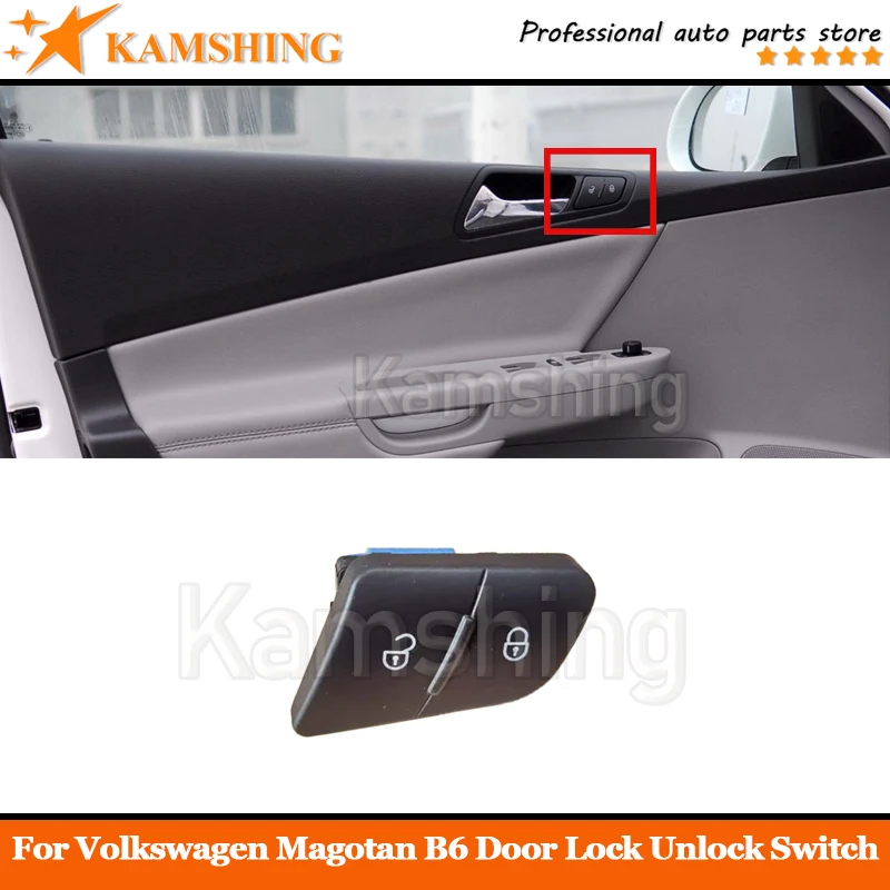 For Volkswagen Magotan B6   Car Central Saftey Door Lock Unlock Switch Control Button Front Left Driver Side