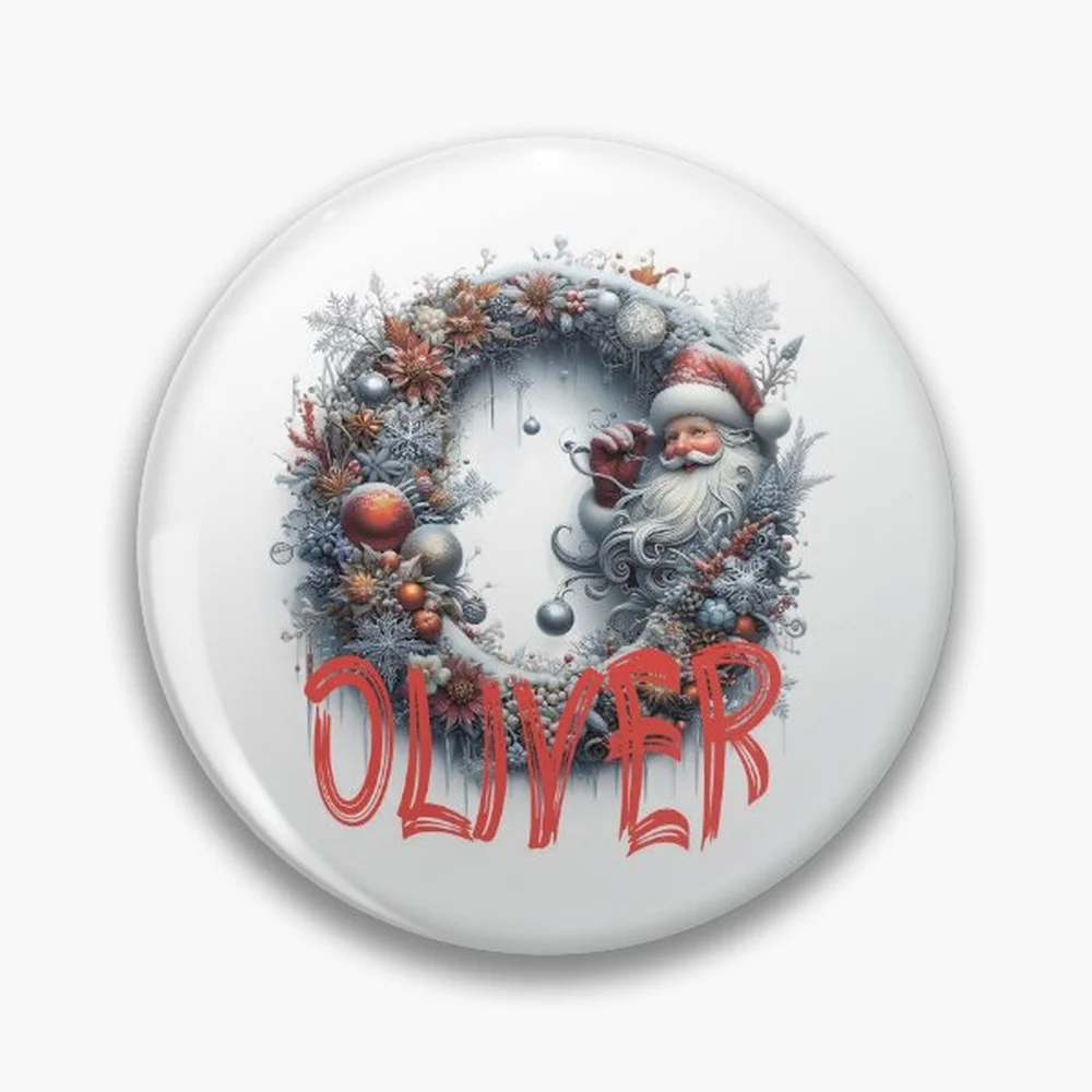 Name Oliver. My name is Oliver, a Christmas initial. Pin Holographic Star Heart Pin Brooches Laminated Button Fashion Accessory